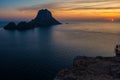 Ibiza, Spain september 1 2019: sunset on Es VedrÃÆÃÂ 